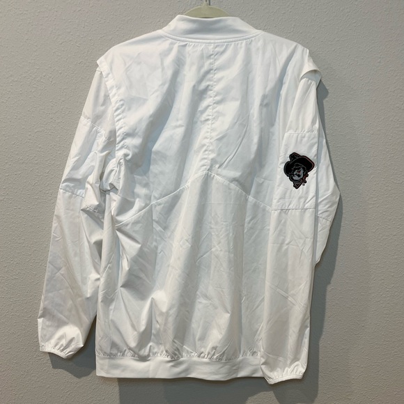 Oklahoma State Cowboys White Jacket Mens M Nike Storm Fit 1/4 Zipper - Picture 6 of 13